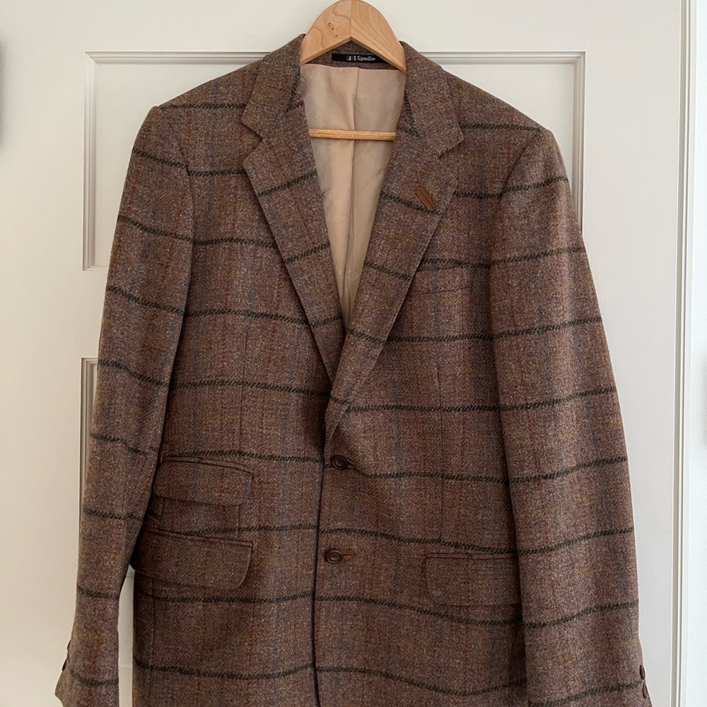 Vintage Dak’s Signature Plaid Real Wool Men's Blazer